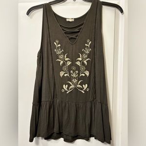 Eyeshadow, Tank Top, Army Green, Women’s, XL